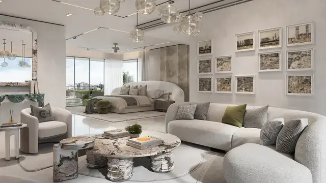 Living and bedroom suite interior at Elan The Emperor